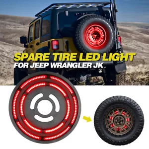 14" Spare Tire Brake Light Dual LED Rear Wheel Tail Light For Jeep Wrangler JK - Bild 1 von 12