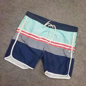 H&M Board Shorts Mens L large Blue Red Surf Surfer Swim Trunks Swimsuit Adult * - Picture 1 of 11
