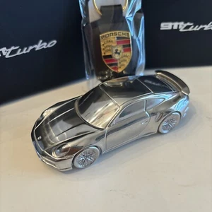 FLASH SALE NOW & Free Keychain Porsche 911 Turbo Aluminum 1:43 Paperweight - Picture 1 of 9