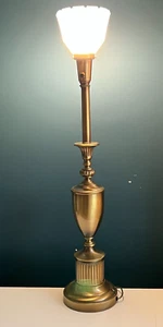 Vintage Rembrandt Hollywood Regency Brass Torchiere 3 Way Socket Table Lamp MCM - Picture 1 of 14