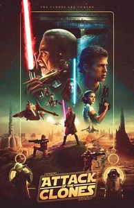 AA4160 Star Wars Ep II Attack of the Clones 2002 Collage Movie Poster 11x17 - Picture 1 of 9