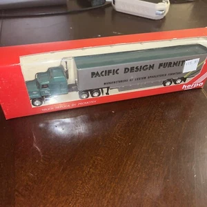 HERPA #6097 Mack Cab w/48' Van Trailor "Pacific Design Furniture" H.O. 1/87 - Picture 1 of 8