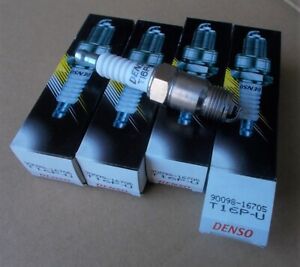 DENSO spark plug T16P-U 90098-16705 set of 4 genuine new!! 