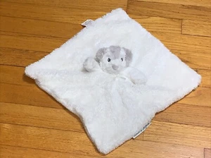 Blankets & Beyond  White Gray Puppy Dog Security Blanket/Lovey - Picture 1 of 3