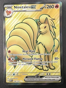 Pokémon Ninetales ex 186/165 Sv: Scarlet & Violet 151 Holo MINT - Picture 1 of 2