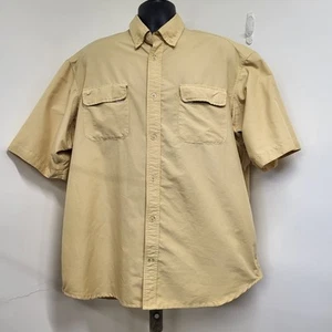Duluth Trading Co Shirt Mens Size XL Mustard Yellow Vented Pockets Short Sleeve - Picture 1 of 12