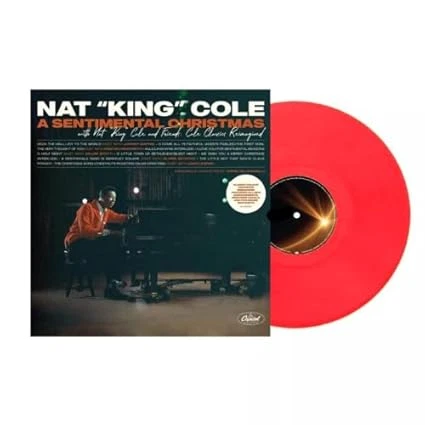 Nat King Cole Vinyl, A Sentimental Christmas Record, Red LP - Image 1 of 1
