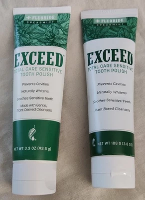 Pasta de dientes Exceed (2) Total Care Sensitive - Flouride menta verde - Marca Melaleuca Foto 1 de 4