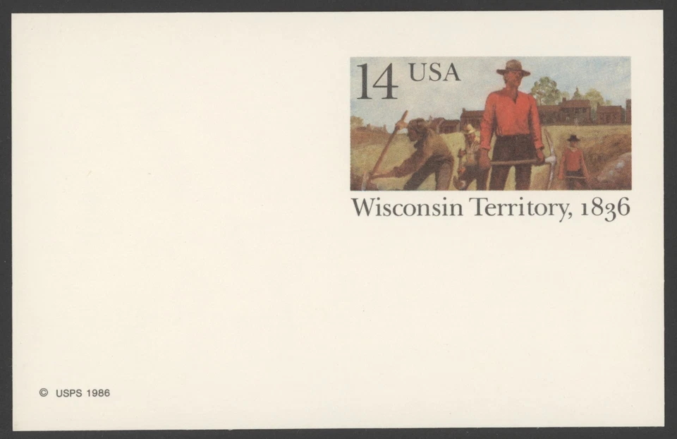 1986 US Scott # UX112 14c Settling of Rhode Island Postal Card (x5) Corner Dings - Image 1 of 1