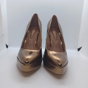 Jessica Simpson Glynis Bronze Metallic Brown Platform Heel Pumps SZ 6M - Picture 1 of 13