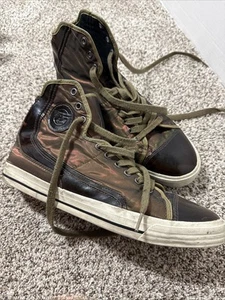 PF Flyers High Tops Shoes mens 12 - Women 13.5 Metallic Brown & Green 6096875 - Picture 1 of 9
