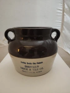 Red Wing Steinzeug Adv Bohnentopf Sterling Qualität Tonprodukte Sheffield Iowa Ia - Bild 1 von 7