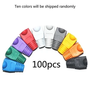 100Pcs RJ45 Caps Cat6a Cat5 RJ45 Ethernet Cable Connectors Cover - Afbeelding 1 van 8