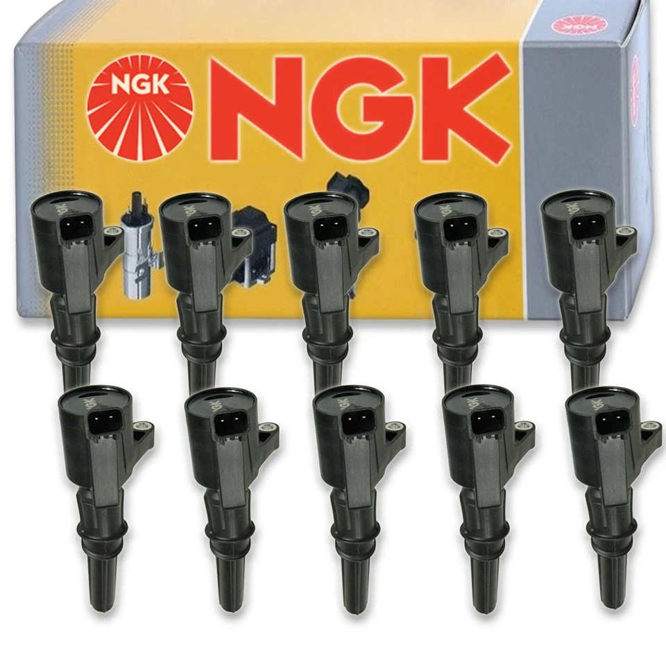 Bobina de ignição 10 peças NGK para 2000-2005 Ford Excursion 6.8L V10 - vela de ignição mt - Imagem 1 de 4
