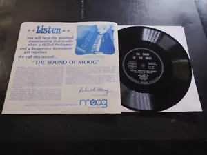 The Sound Of Moog NM Original 33RPM 7" Flexidisc Promo Record & Pic Sleeve 1971 - Foto 1 di 5