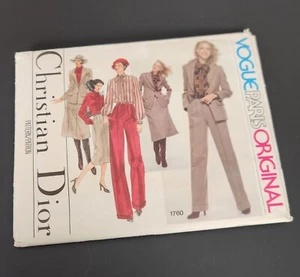 Vogue Paris Original Sewing Pattern 1760 Christian Dior Pant Suit Skirt Blous 14 - Picture 1 of 8