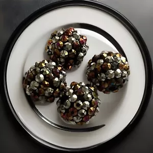 Shamballa Bracelet Making Rhinestone Pave Disco Crystal Loose Ball Beads (4) - Picture 1 of 3