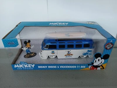 Jada Hollywood Rides escala 1:24 Dianey Mickey Mouse y Volkswagen T1 Bus Diecast Foto 1 de 4