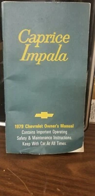 Chevrolet #472991-C Caprice Impala 1979 original manual del propietario edición 3D Foto 1 de 4
