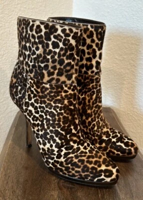Jimmy Choo Alanis Ankle Bootie Leopard Calf Hair Size EUR 36 1/2 US 6.5 - Image 1 of 4