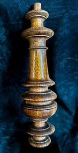 Antique French Baluster Oak Turned Spindle Baluster Column Salvage 12 1/2" #6 - Picture 1 of 7