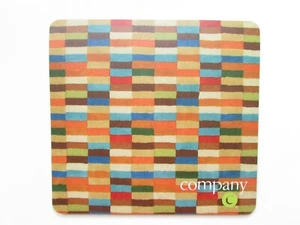 Mouse Pad mousepad Square Rubber Company C Rugs Brown/Orange/Blue Modern Design - Picture 1 of 2