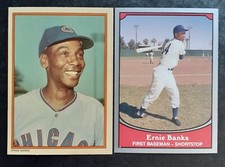 Ernie Banks Baseball Cards 85' Topps Circle K & 90' Pacific Legends