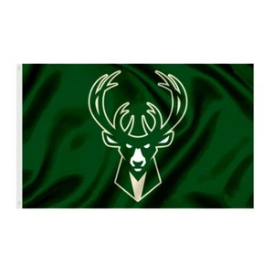 Milwaukee Bucks 3 x 5 Fuß Flagge Banner NBA Basketball schneller kostenloser Versand - Bild 1 von 1