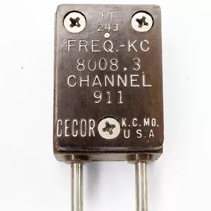 Radioaficionado Cecor 8008,3 KC KHz FT-243 Cristal Militar Canal Amateur 911 6P - Imagen 1 de 3