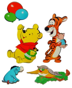 Vintage WINNIE the POOH WALL HANGERS (1970s) DISNEY Tigger Eeyore - Picture 1 of 5