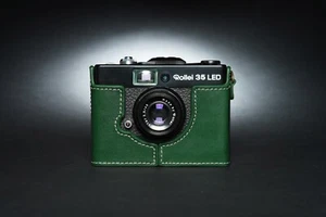Echt Echt Leder Halb Kameratasche Tasche Hülle für Rollei 35LED Rollei B35 - Bild 1 von 27