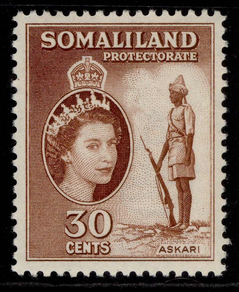 SOMALILAND PROTECTORATE QEII SG141, 30c reddish brown, M MINT. - Image 1 of 1