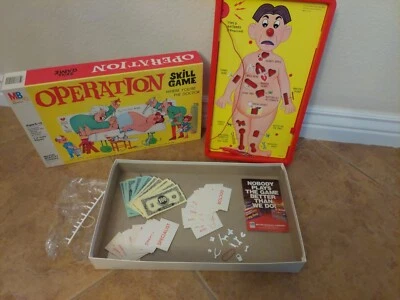Vintage 1965 Operation Skill Game Smoking Doctor Milton Bradley 4545 Complete - Image 1 of 4