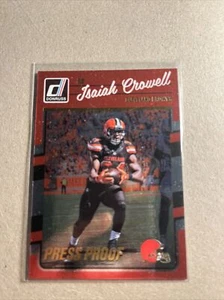 2016 Donruss - Press Proof Gold #72 Jsaiah Crowell #23/50 - Picture 1 of 1