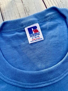 vintage RUSSELL ATHLETIC crewneck t-shirt Single Stitch deadstock NWT 80s 90s - Picture 1 of 7