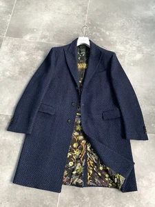 RARO trench lungo lana uomo ETRO MILANO designer Mac Jacket EU 52 UK 42 L - Foto 1 di 24
