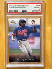 1995 UPPER DECK MINOR LEAGUE CARD #127 VLADIMIR GUERRERO PSA 8 NM-MINT EXPOS HOF