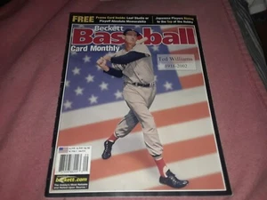 Beckett Baseball Card Monthly Issue #210 September 2002 Ted Williams on Cover - Picture 1 of 3