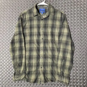 APT. 9 tasche verdi nere a quadri con bottoni abbigliamento casual morbida flanella uomo taglia S - Foto 1 di 8