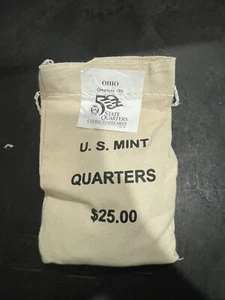 2002 D Ohio State Quarter Original Mint Sewn Bag 100 coins - Picture 1 of 1