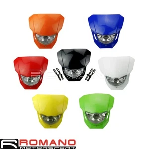 Motorcross Dirt Bike Headlight For Yamaha Suzuki Kawasaki KX KDX KLX 110 125 12V - Picture 1 of 14