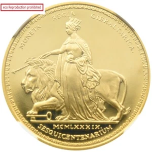 Gibraltar 1989 Elizabeth II 2 Sovereign Gold Coin NGC PF 68 UC Una and the Lion - Picture 1 of 4