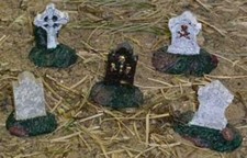 Jr Miniatures Cemitério Building 28mm Lápides-Pequeno Pack Estado perfeito