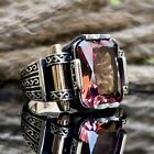 Men's Ring 925K Sterling Silver Turkish Jewelry Alexandrite Stone All Size   