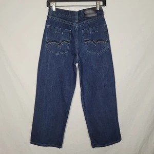 Fubu Jeans Youth 14 Blue Wide Leg Streetwear Skater Style 24x26 The Collection - Picture 1 of 9