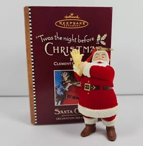 Hallmark Andenken Ornament 2001 'Twas The Night Before Christmas Weihnachtsmann - Bild 1 von 15