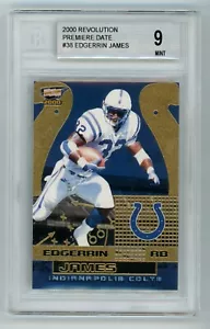 Edgerrin James 2000 Pacific Revolution Fecha Premier BGS Calificado 9 Como Nuevo/85 SP NFL - Imagen 1 de 2