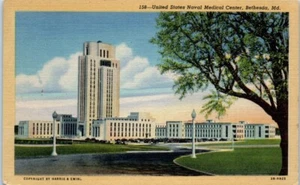 CENTRO MÉDICO NAVAL DE ESTADOS UNIDOS Bethesda, Maryland MD - Postal - Imagen 1 de 2