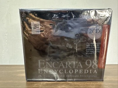 Microsoft Encarta 98 encyclopedia Five desk set MIB unopened - Image 1 of 4