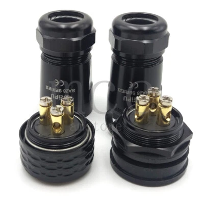 WEIPU SA28 3Pin Docking waterproof connector,power Screw crimping connector IP67 - Image 1 of 4
